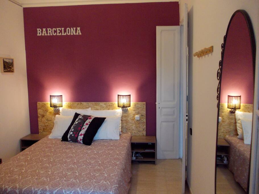 Bedroom with a very comfortable bed. Size 1,50