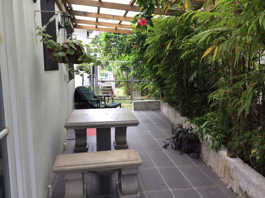 Outside area of secured room