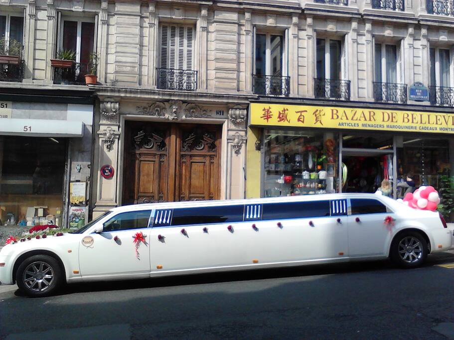 La façade de l'immeuble