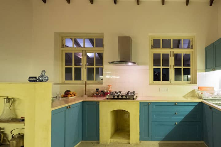 Large kitchen with a breakfast nook and state of the art appliances