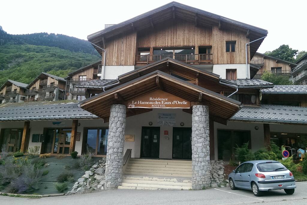 Reception and grocery shop.