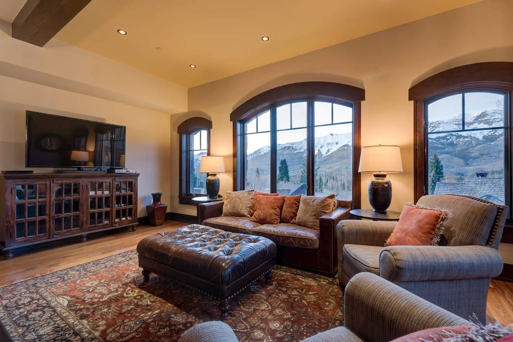 Where to look first? Out your window or toward the giant flatscreen TV?