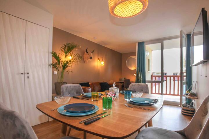 Appartement avec piscine chauffée, wifi, parking