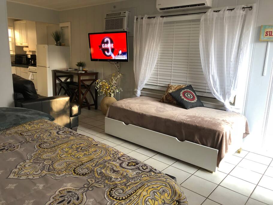King bed and a twin.