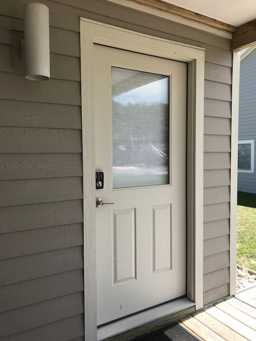 Ground floor door to unit