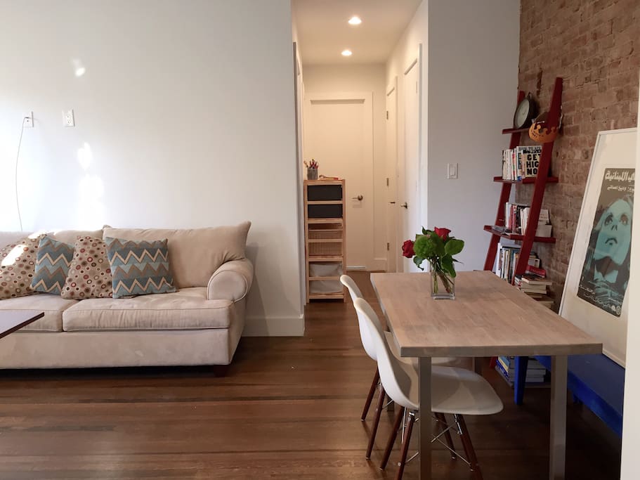 Dining area and hallway leading to bedrooms