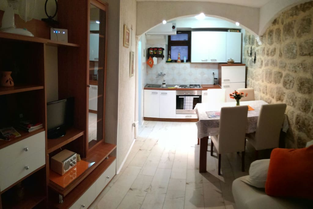 Kitchen and living room