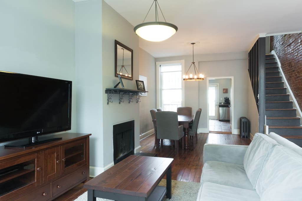 Our lovely cherrywood furniture was custom-made by Amish craftsmen in Ohio. It really makes this house feel like home!