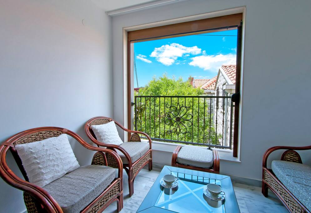 loggia, sea view
