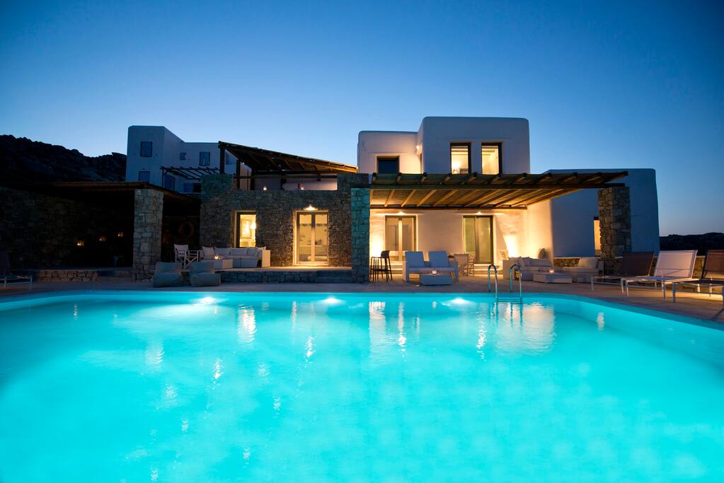 Outdoor view and pool area.