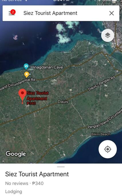 Siez Tourist Inn Location
Purok 2B, Dauis, Pangla Island
200meters at the back of Bohol Island State University Bingag Campus