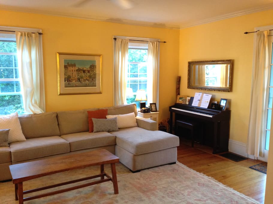 Living room with large sectional couch