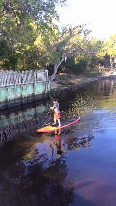 Enjoy the waterfront area and dock