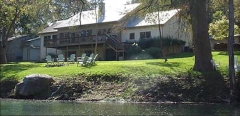 Popular Airbnb listing: No Flood! Gruene House on Guadalupe! (sleeps 26) in New Braunfels