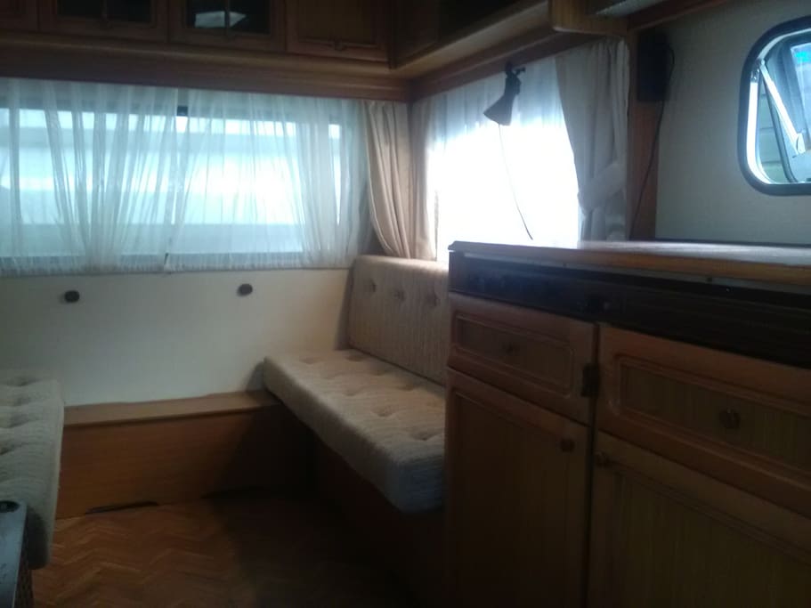 Main seating area / Double bed