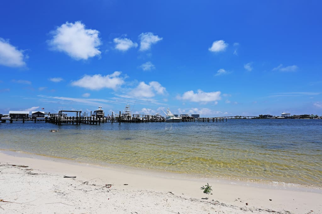 In less than 5 minutes, you can have the sand in your toes and the saltwater breeze running through your hair.