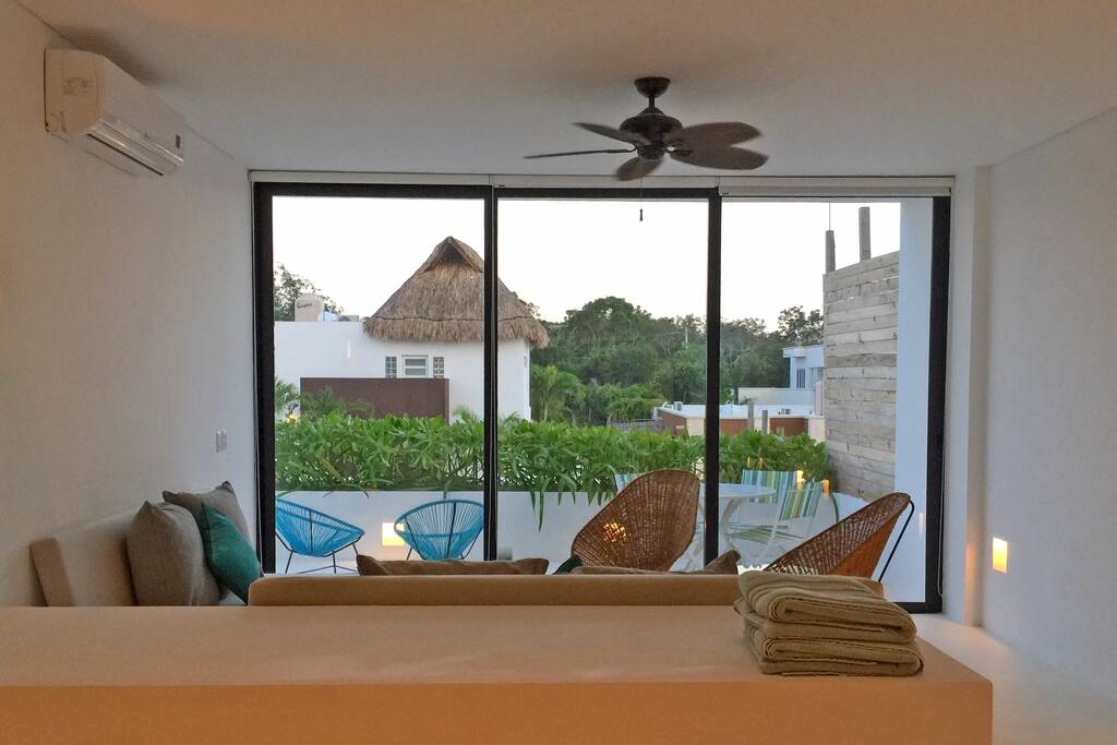 cooking, dinning, living open area