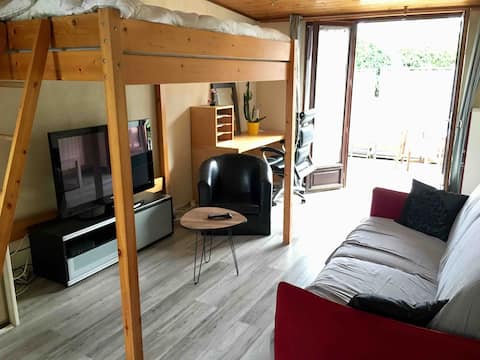 Studio 2/4 pers Angers fac