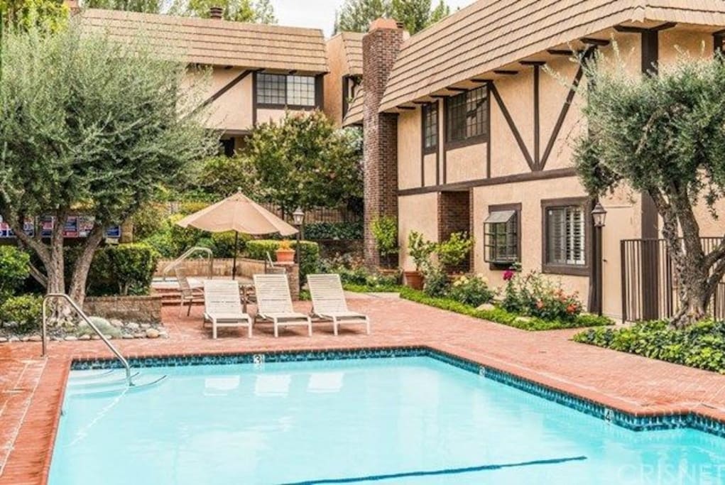 pool outside your townhome window