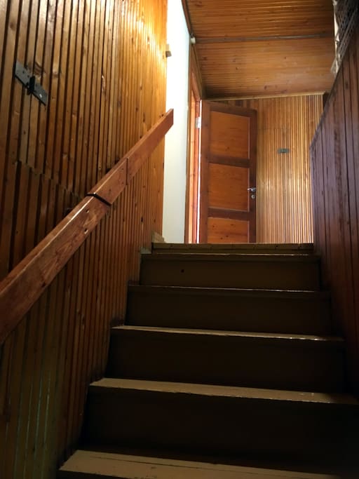 stairs to the upstairs rooms