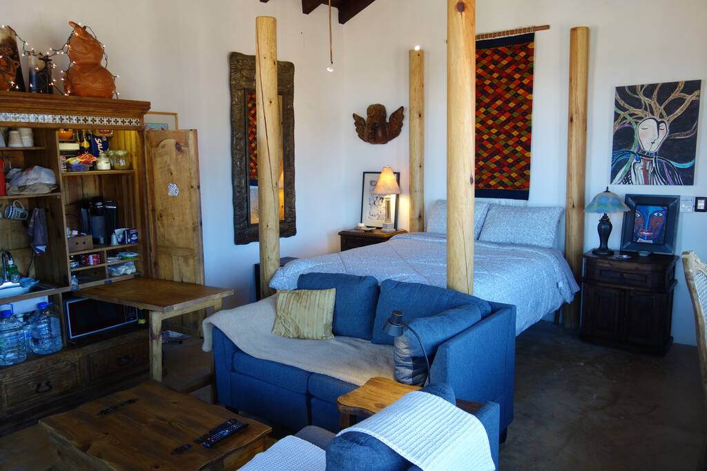 We have a living room and custom made furniture.