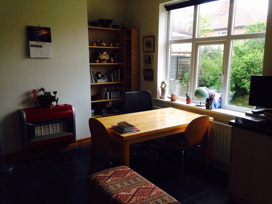Have your breakfast looking out to the sunny garden.