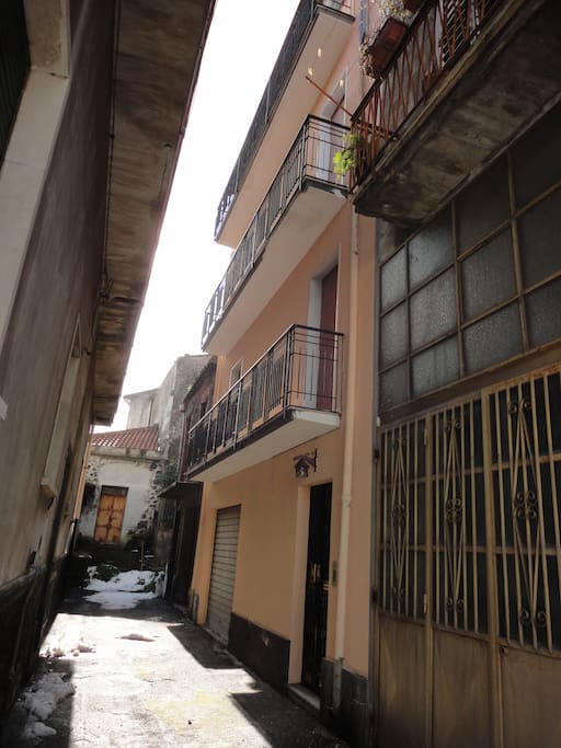 Balconies facing Private Alley