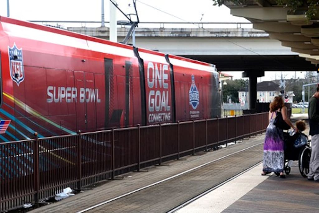 Less than 2 blocks to the Metro Rail! This will get you downtown for all the weekly facilities and all the way to NRG on game day. Don't deal with the disaster that will be parking and traffic in Houston during super bowl week.