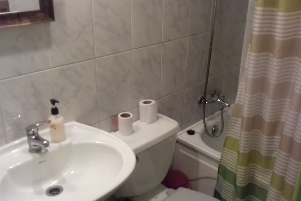 Baño con ducha y 1/2 tina privado