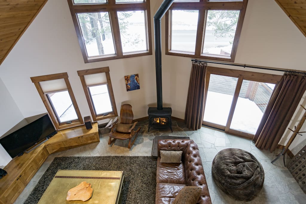 looking down on living room from 2nd floor