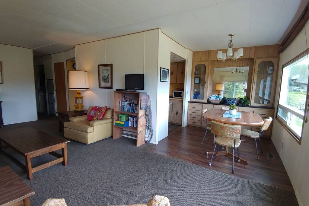 Living room and dining area