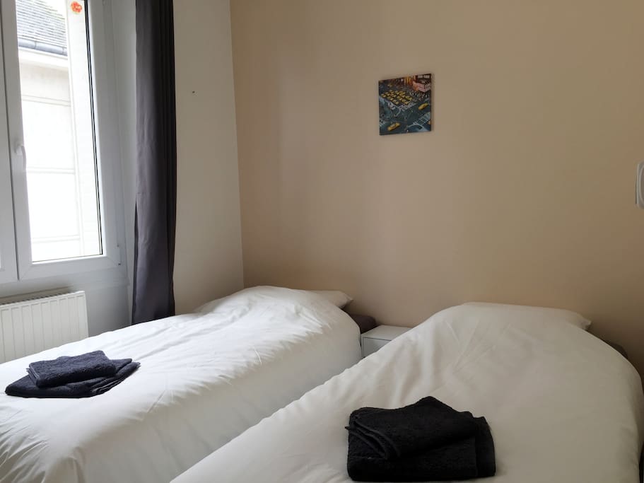 Chambre avec 2 lits simples