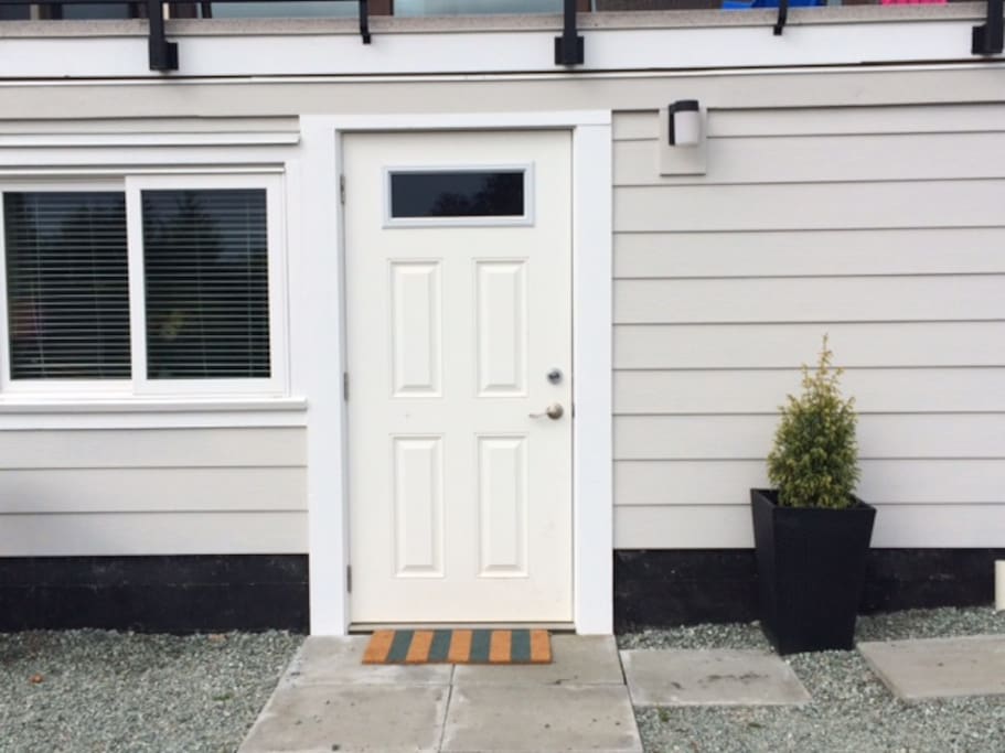 Private entrance to suite.