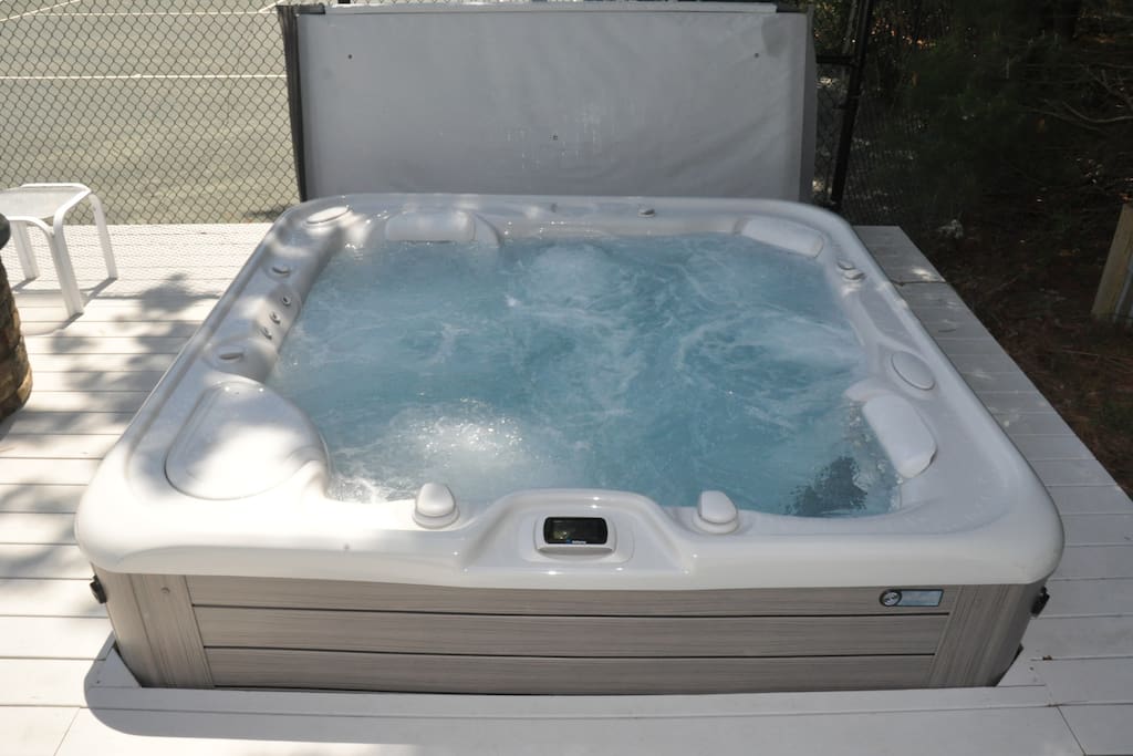 Year round 6 person hot tub.