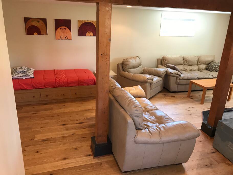 Downstairs living room - twin bed
