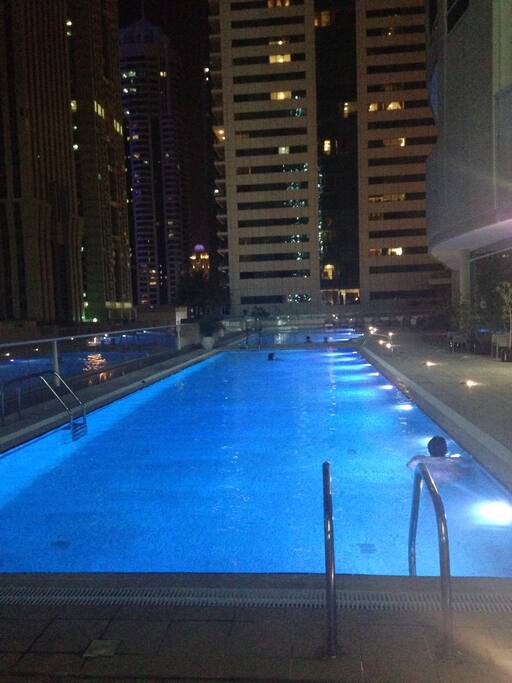 3 pools in building (varying in size from large - medium - small)