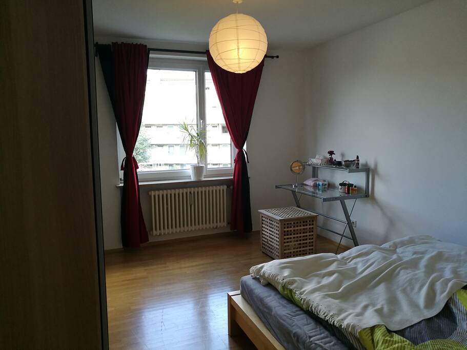 We will make some space in our closet for you and free the table of our private stuff so that you can use it as you wish