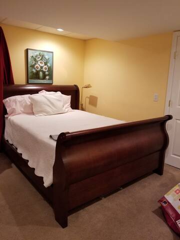 Apt. like lower level Bedroom, bath, FR, kitchen