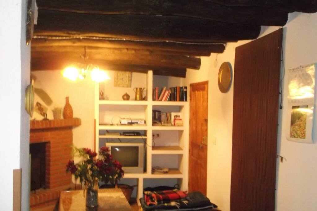 Salon y chimenea