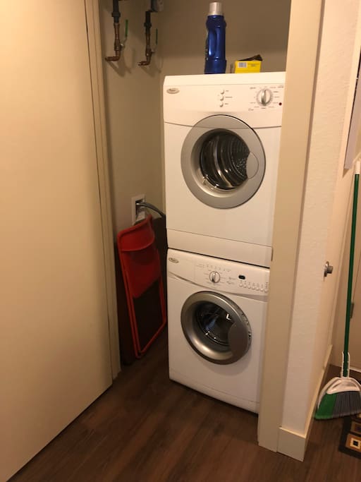 Washer/dryer in unit