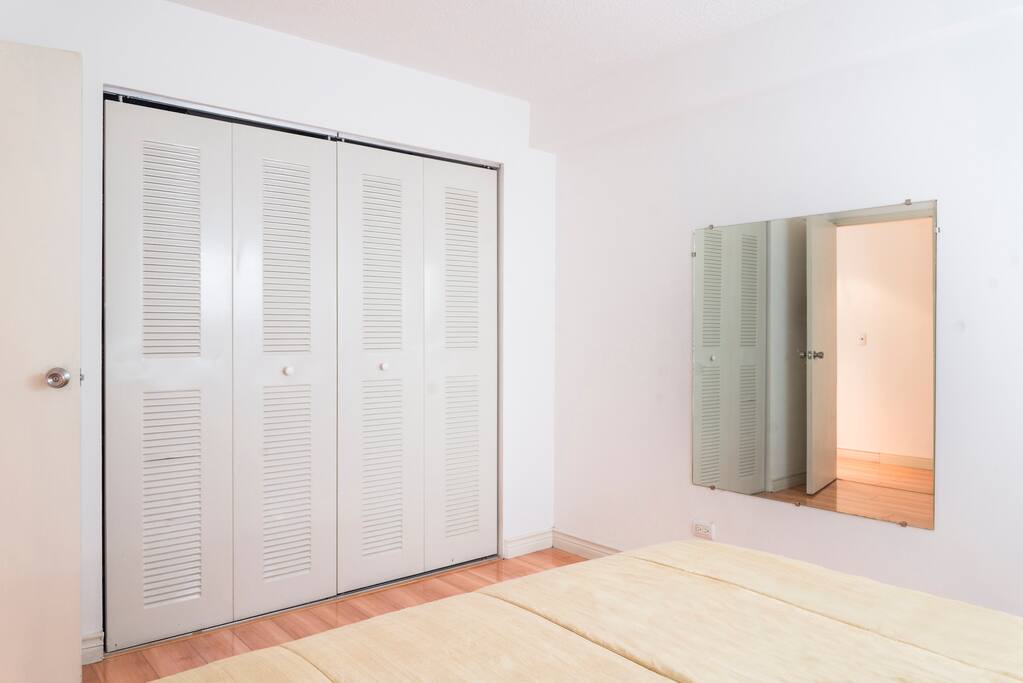 Double bedroom closet