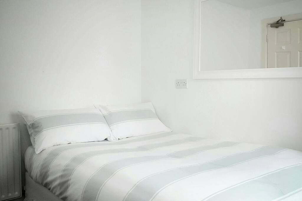Comfortable Sturdy Double Bed with Mattress and Topper - 15 Tog Duvet and 4 Full Pillows for a cosy sleep