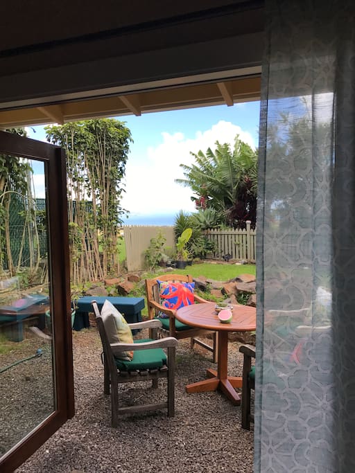 French door to yard