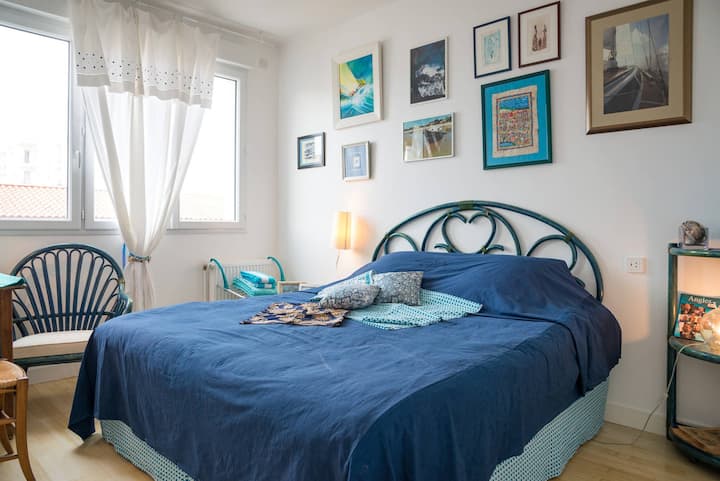 Chambre 2. Lit en 180 pouvant être séparé en 2 lits de 90