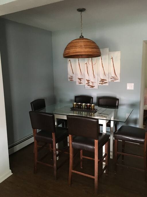 Spacious & comfortable dining area. Plenty of room to host guest for dinner.