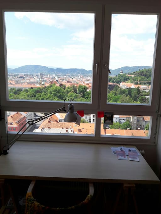 the view out of my room on the schlossberg