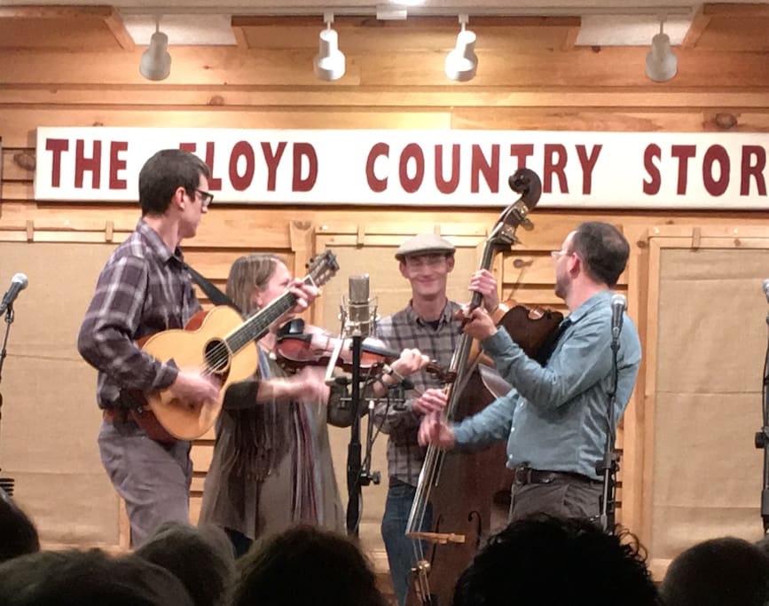 Walk to the world famous Floyd Country Store for live music and great food year round.