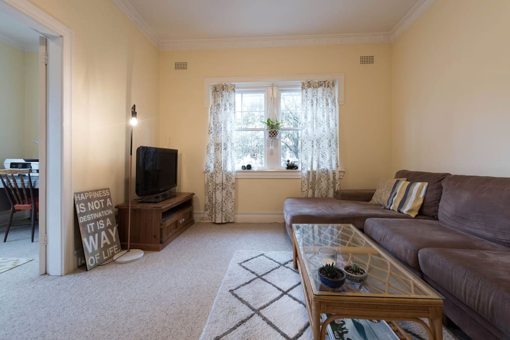 Spacious and light living room.