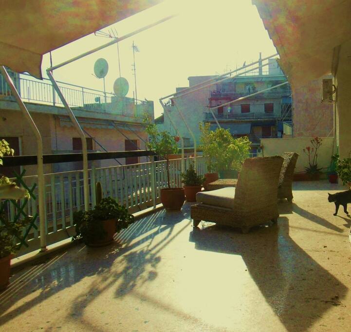 A view from the balcony