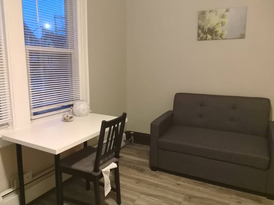 desk by the window